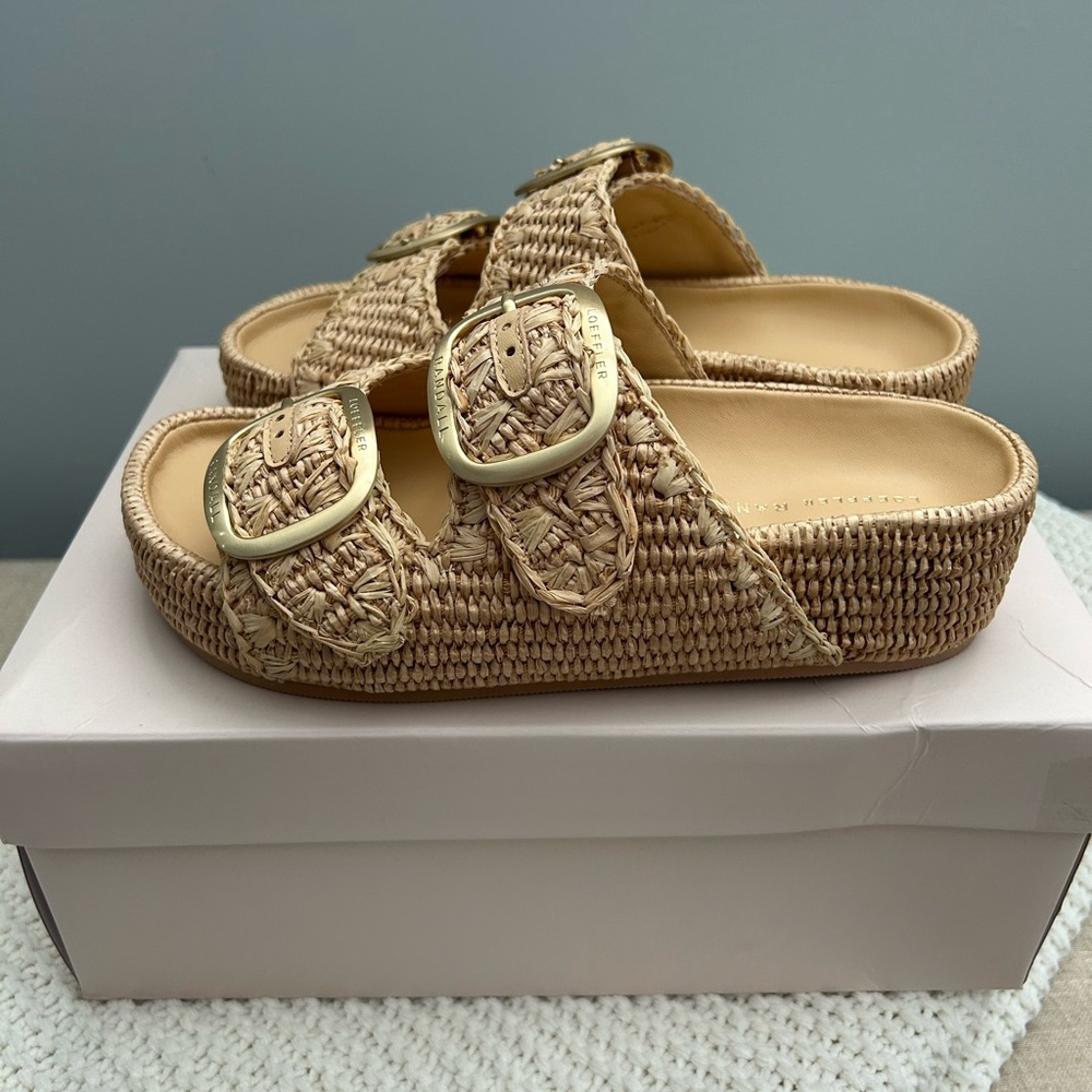 Loeffler Randall Tan Woven Sandals